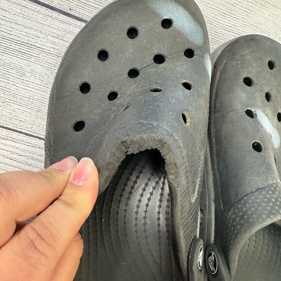 Crocs Duet Sport Black Slide On Clogs Men Size 9 Women Size 11 - Picture 5 of 9